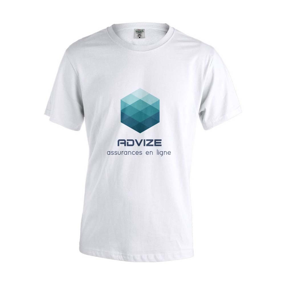 T-shirt blanc pour homme à col rond 150 g/m² - Léandre