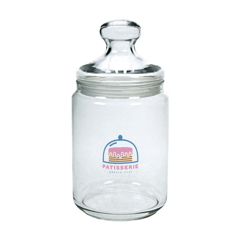 Pot à bonbons en verre avec couvercle 1000ml - Château-Chervix