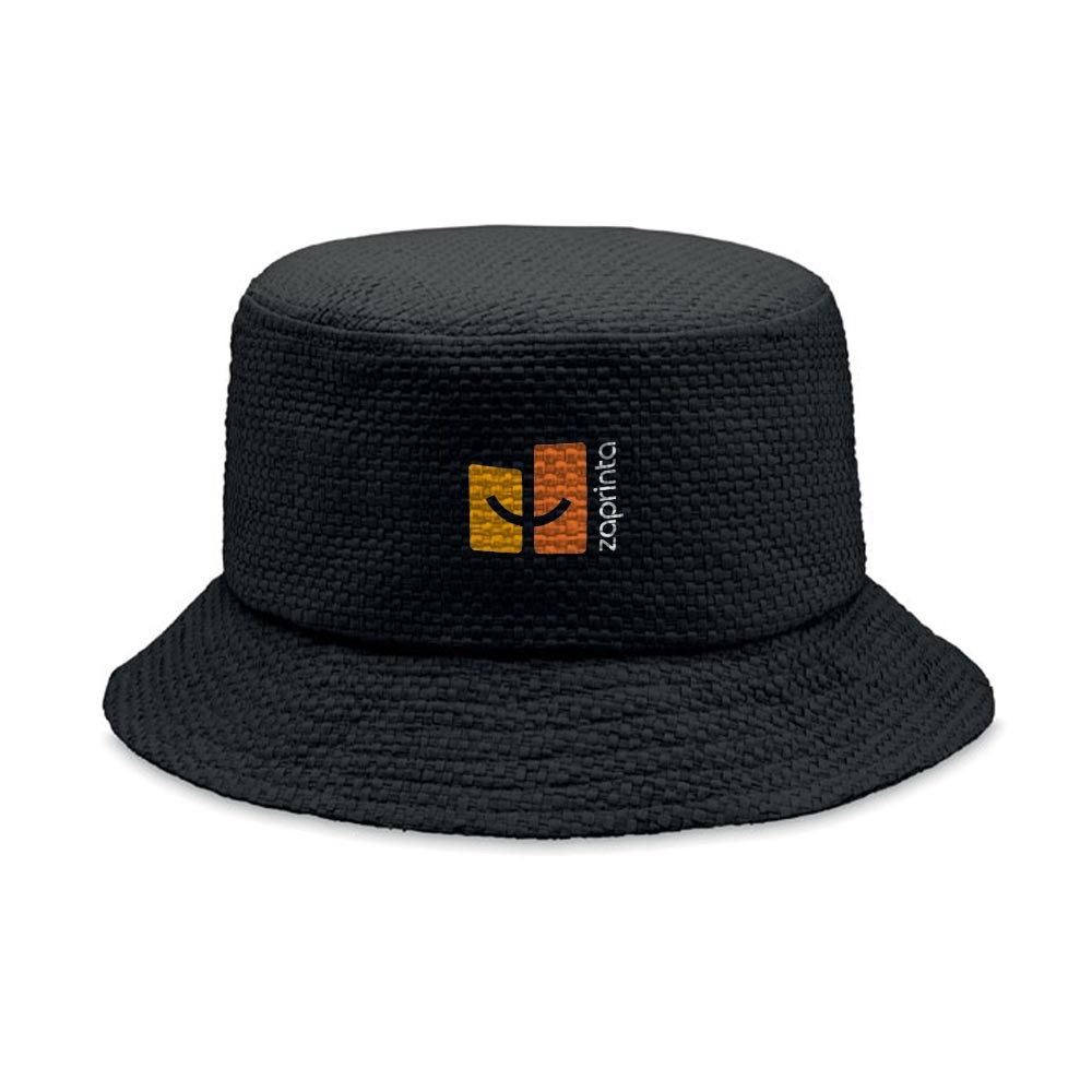 Chapeau seau en paille de papier - Courmas