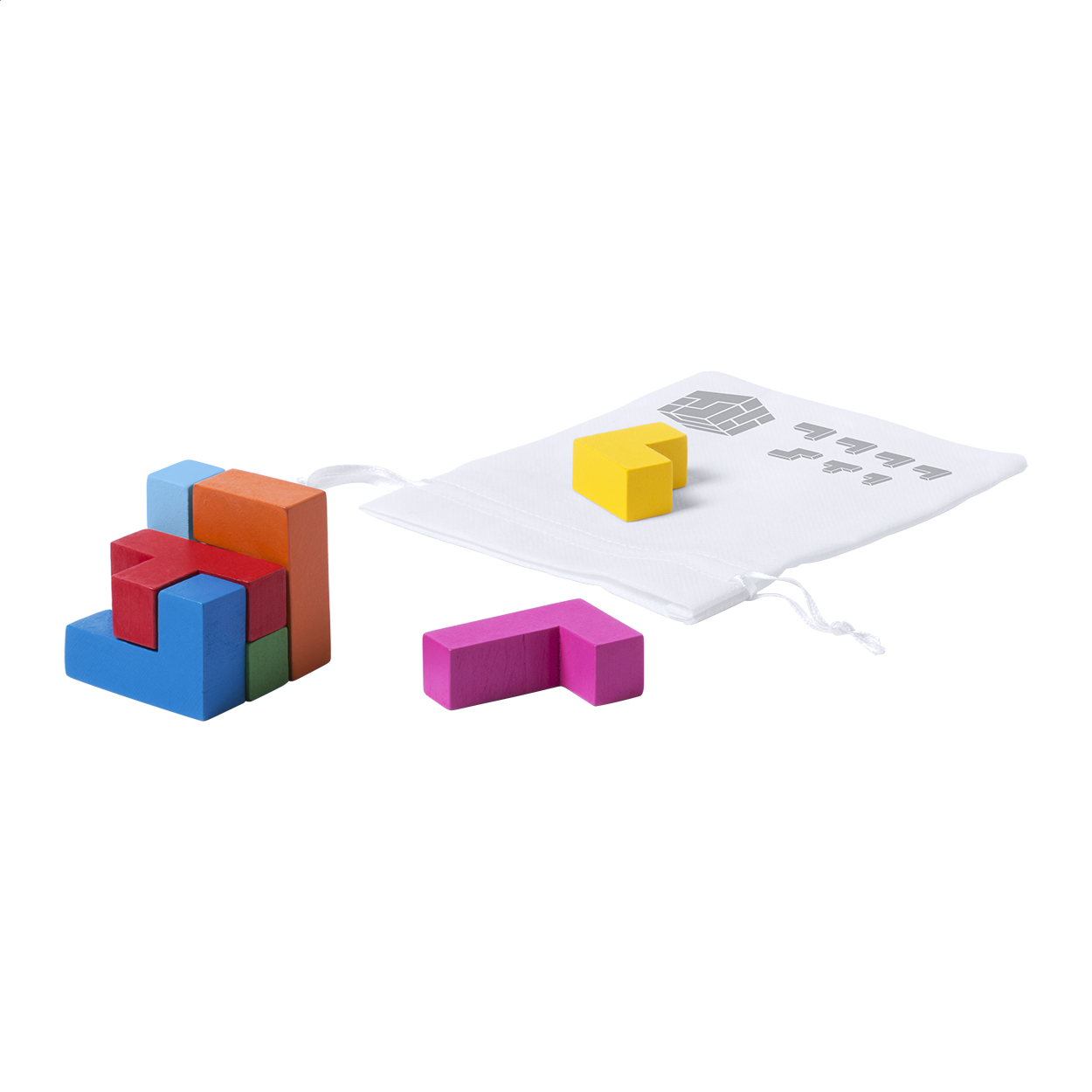 Cube Magique en Bois - Péseux imprimé avec logo