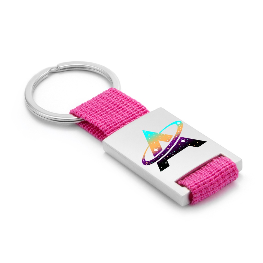 Porte clé personnalisé à graver avec ruban polyester - Lille