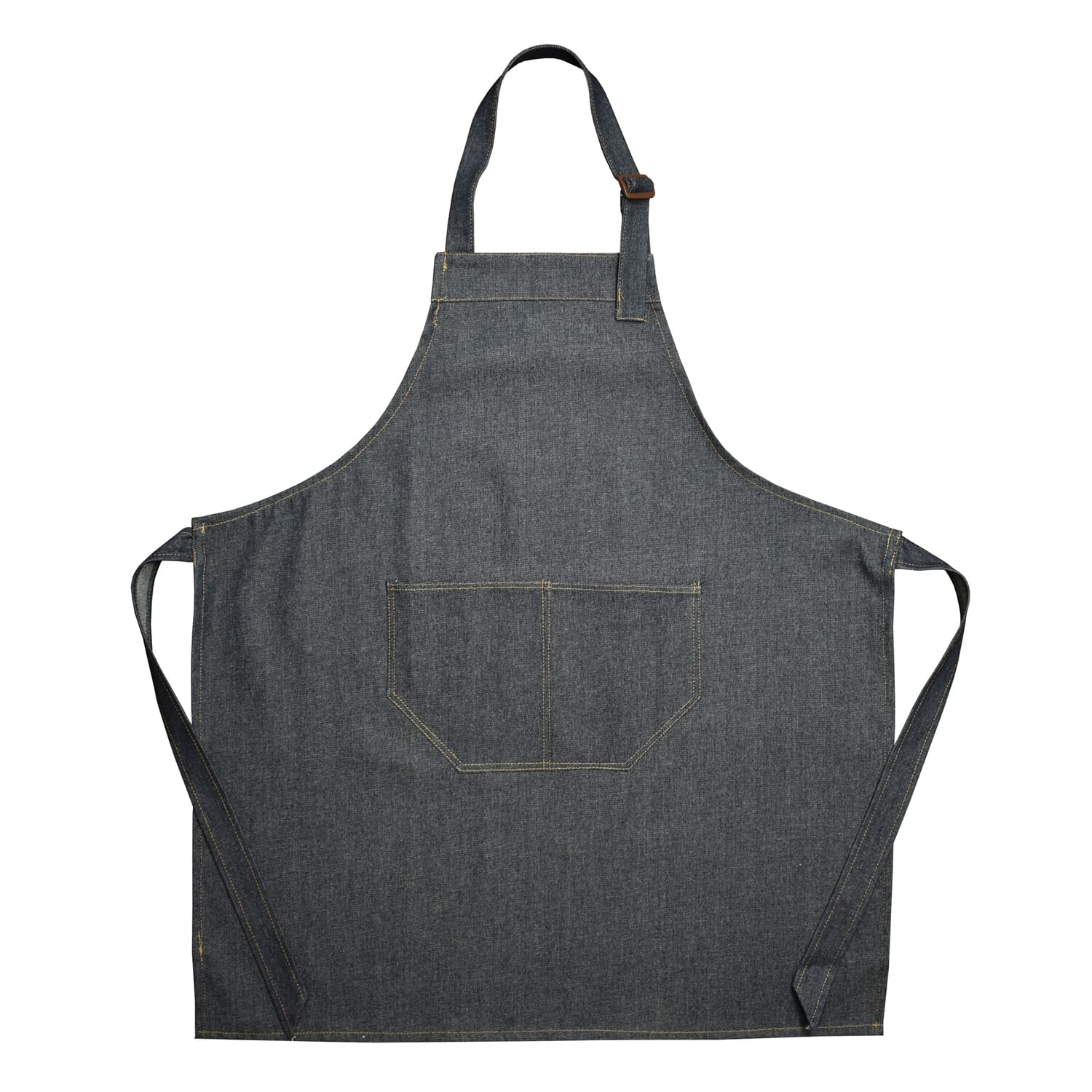 Tablier en denim pratique - Pouru-aux-Bois imprimé avec logo