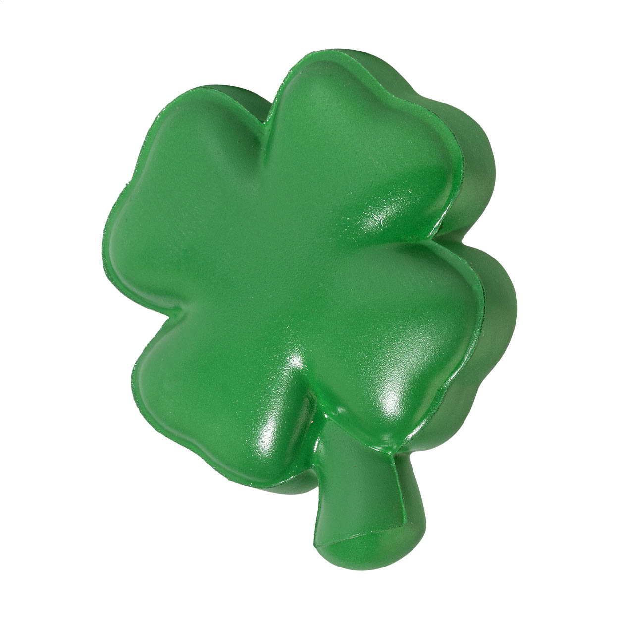 Balle anti-stress Fortune en forme de trèfle personnalisée, mousse PU imprimé avec logo