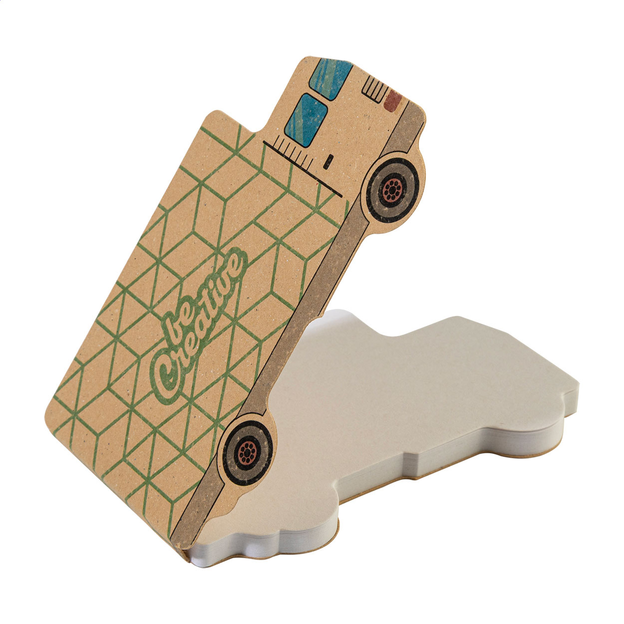 Bloc-notes adhésif Camion Éco - Mana imprimé avec logo