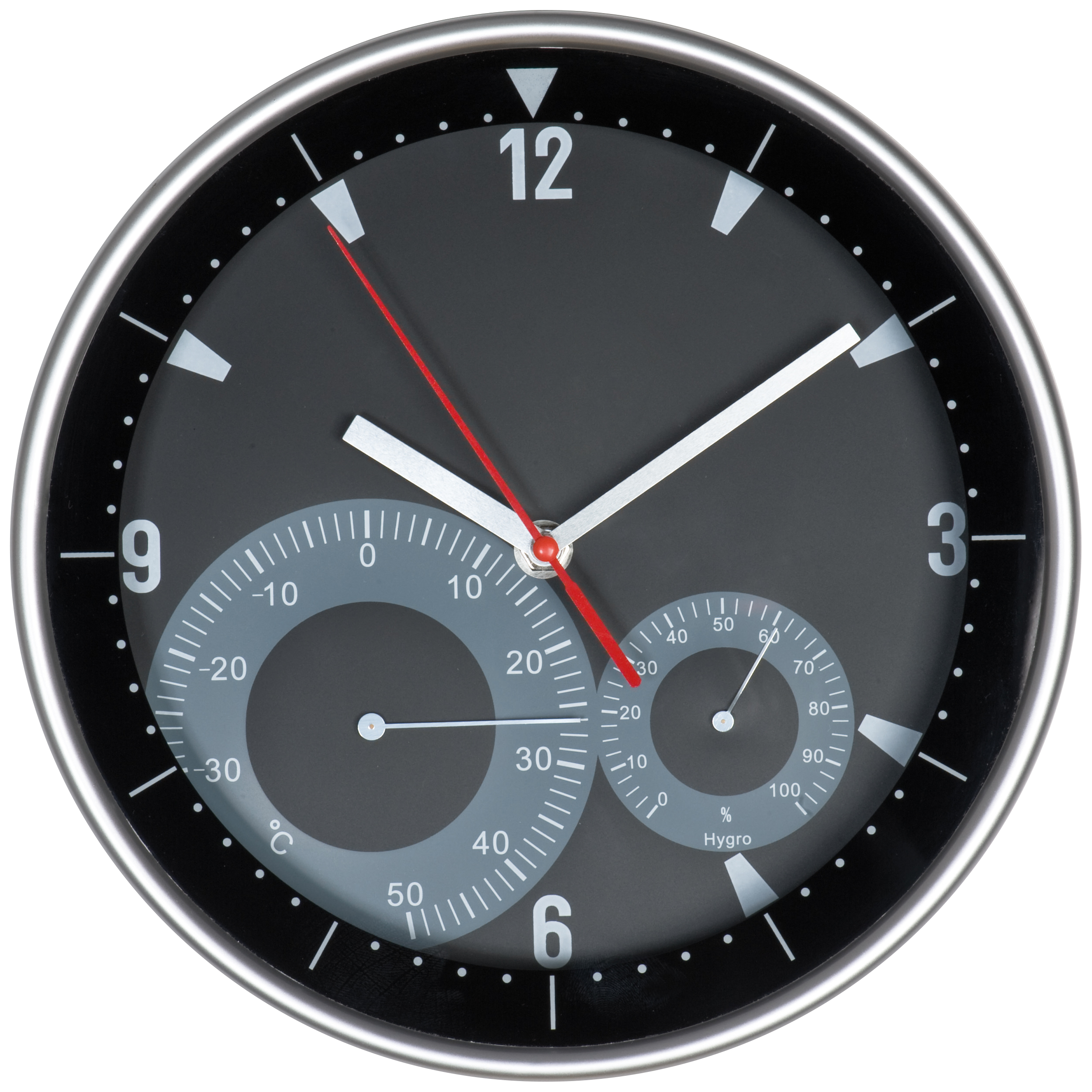 Horloge Murale Hygro-Thermo (25.3 cm) - Poncin