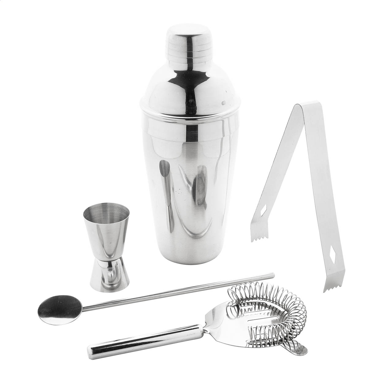 Set à cocktail Sidecar 5 pièces personnalisé en inox avec shaker 550 ml imprimé avec logo