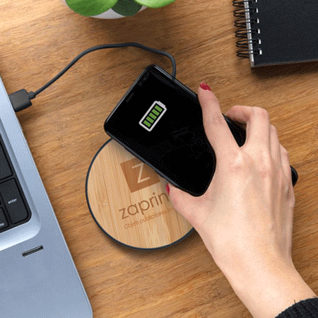 Chargeur sans fil personnalisé écologique Chargeur sans fil personnalisé écologique - Zaprinta France