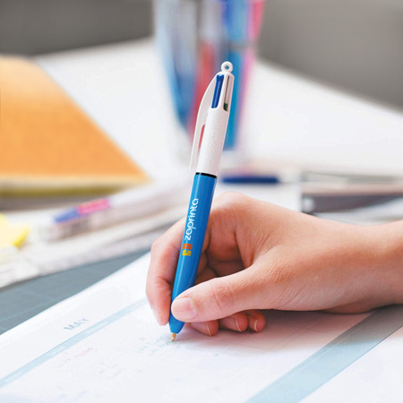 Stylo Bic 4 couleurs personnalisé - | Zaprinta France Stylo Bic 4 couleurs personnalisé - | Zaprinta France